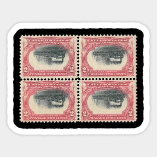 PAN AMERICAN INVERTS STAMPS Sticker